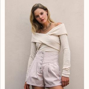 Free people long sleeve Marley top size L